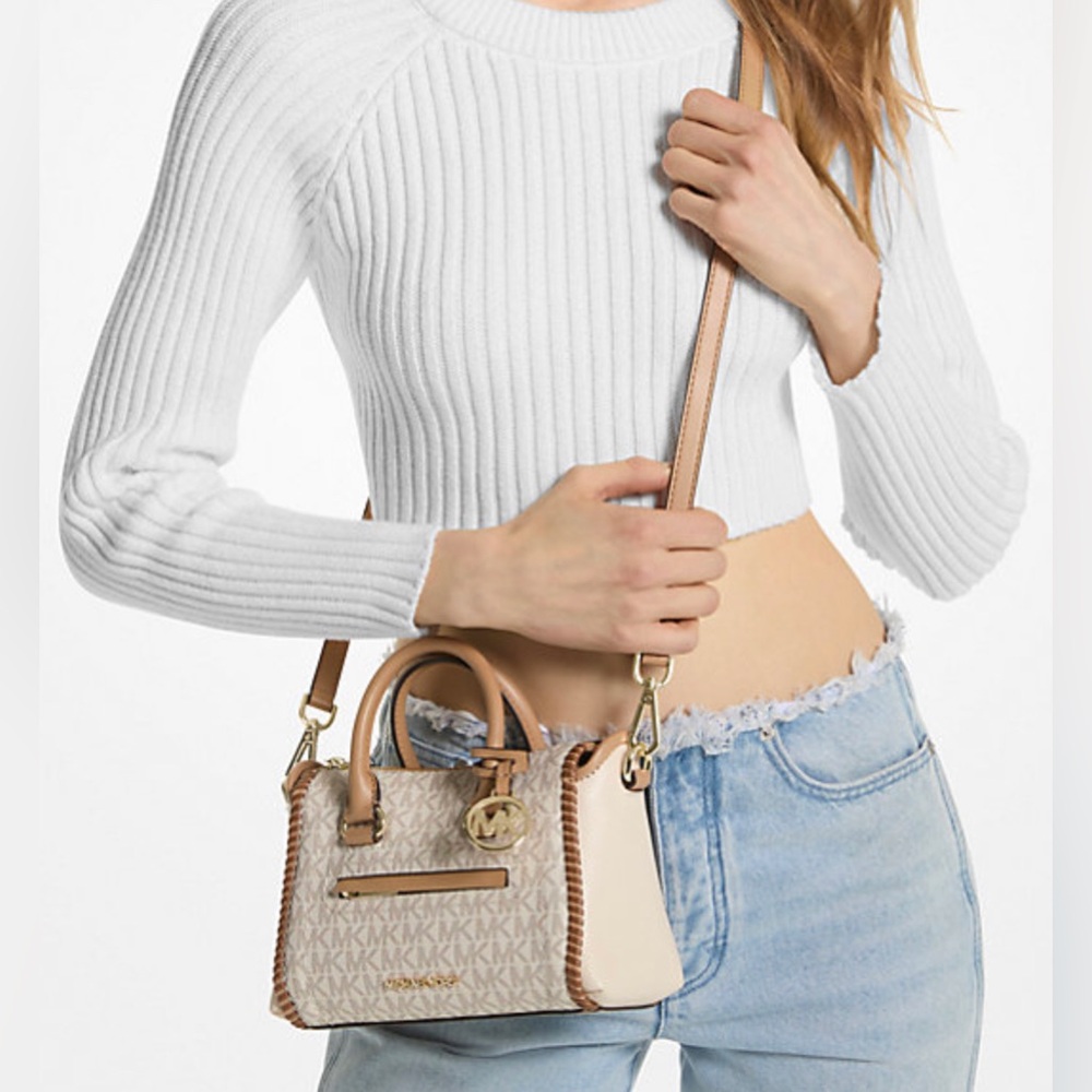 Carine Extra-Small Signature Logo Satchel - Picture 4 of 4